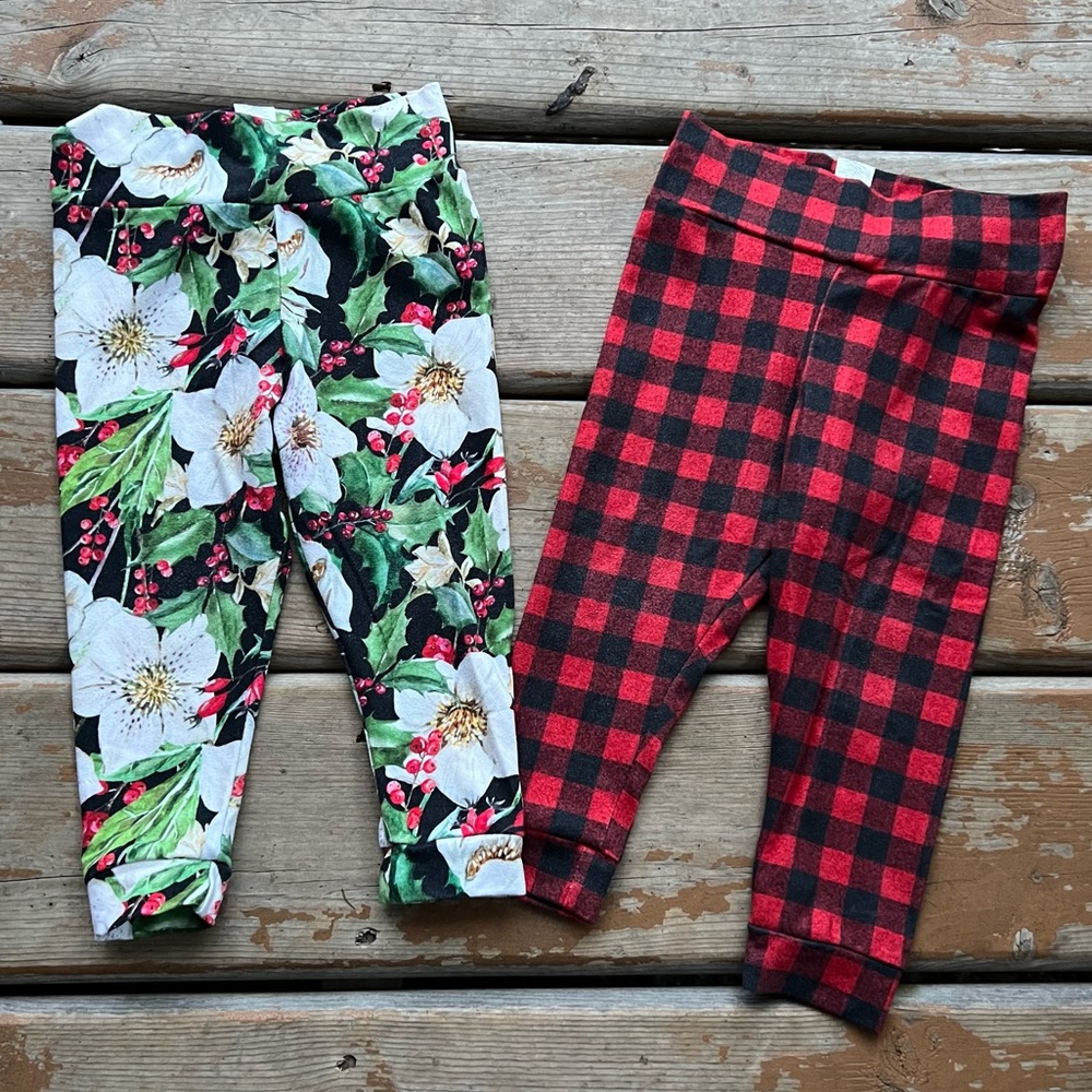 Bumblito Stretchy Toddler Leggings - Lot of 2 - Size 6-24 Months